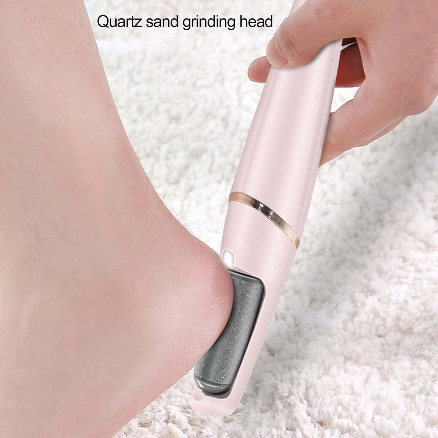 Electric Feet Callus Remover Rechargeable, Professional Portable Foot File Scrubber Pedicure Tools with 2 Gears, Pedicure Tools Kit Feet Care for Dead Skin Cracked Heels