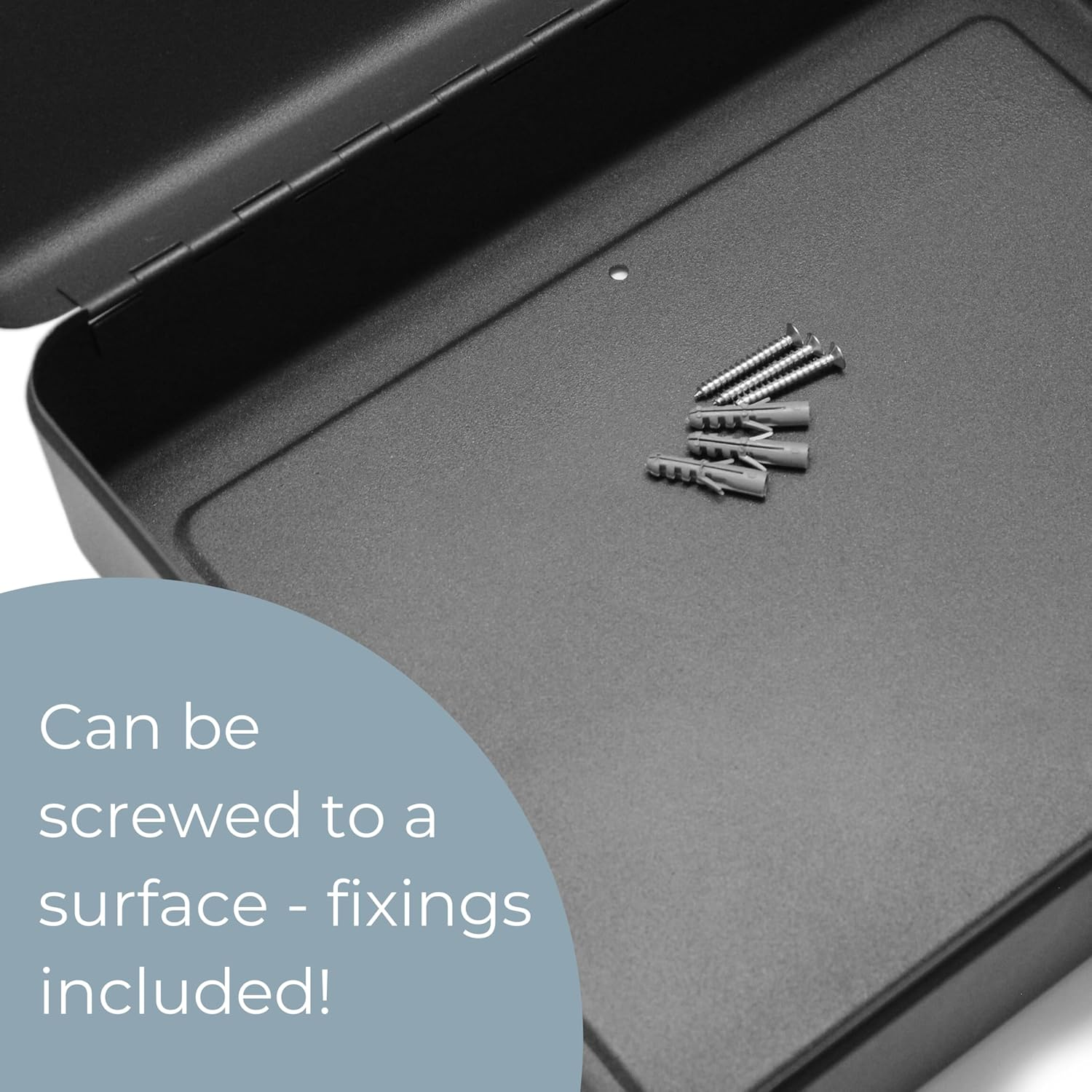 Cathedral Products 12 Inch Black Lockable Security Box with Bolt down Kit image number 6