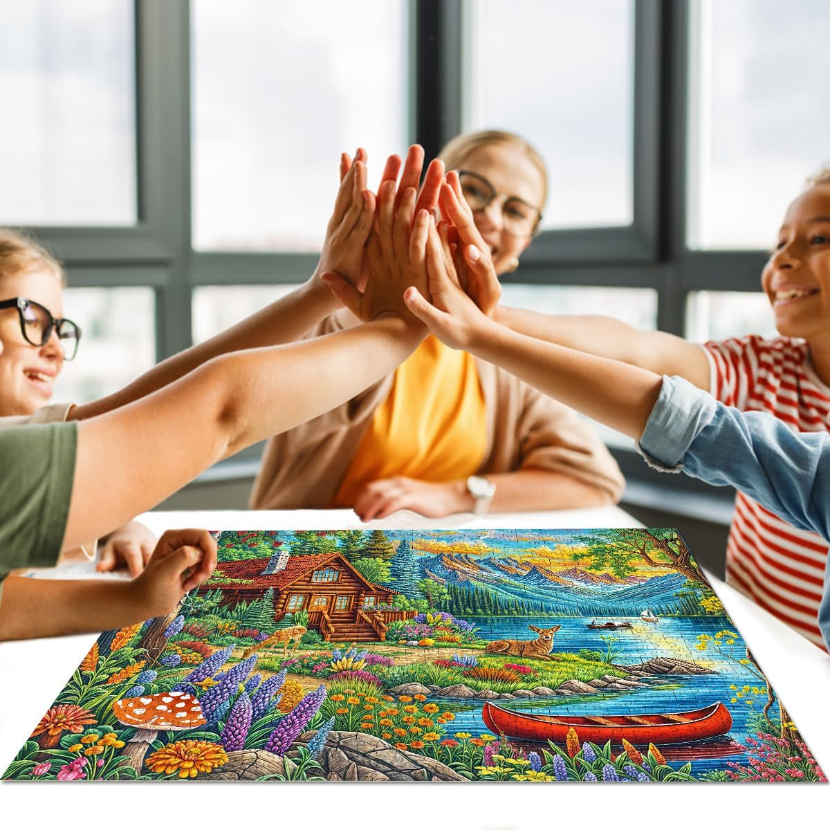 Jigsaw Puzzles for Adults 1000 Pieces, Interlock Perfectly Letter on Back No Dust, Home Decor Birthday Gift Toy for Men Women Elders Seniors, 1:1 Poster -Beautiful Valley