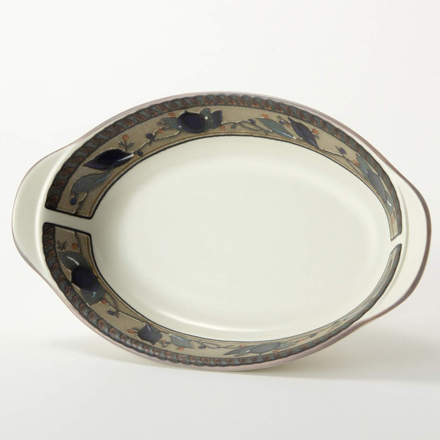 MIKASA T-772089 Gratin Dish, Arabella, White, Diameter 7.7 X Depth 4.5 X Height 1.6 Inches (19.5 X 11.5 X 4 Cm), 10.1 Fl Oz (300 Ml), Microwave, Dishwasher and Oven Safe