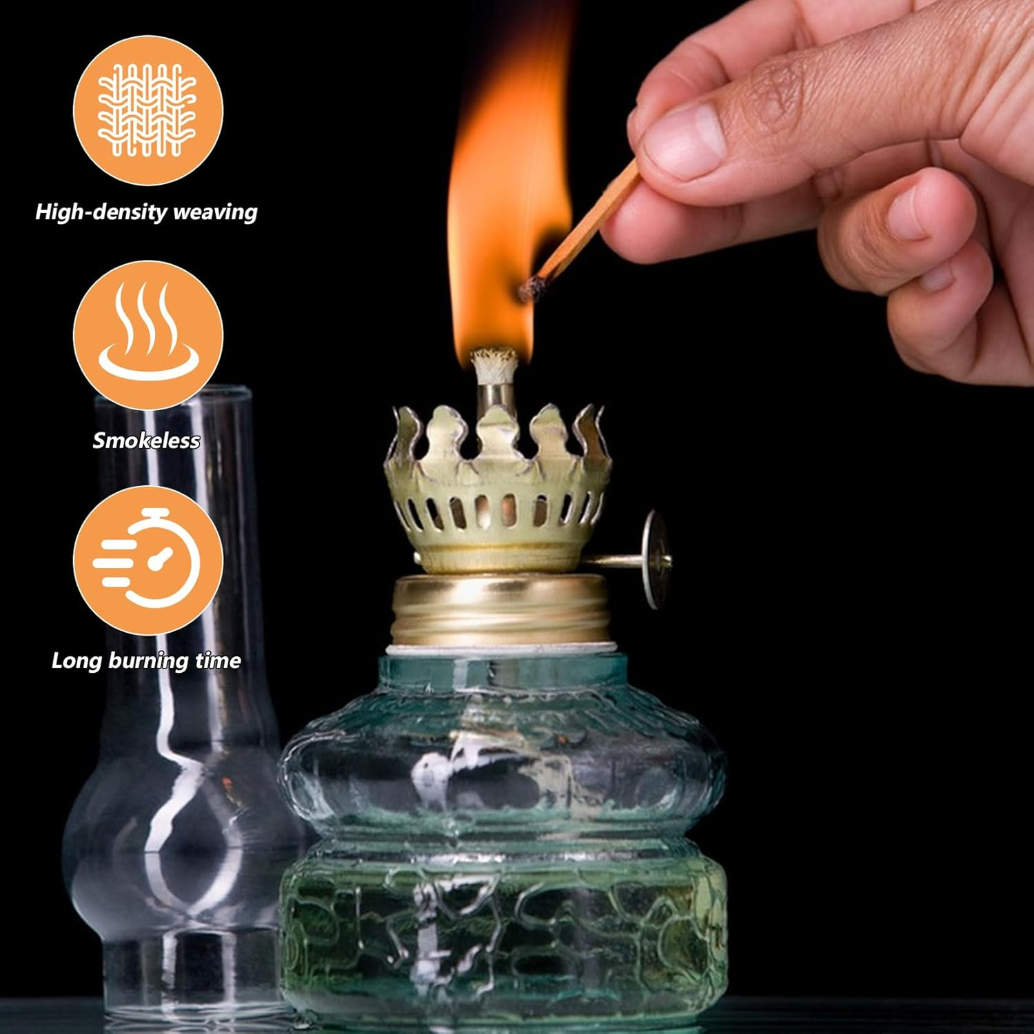 12 Rolls Wick Candle Wicks for Candles, 6 Mm X 1 Metre Replacement Wick for Oil Lamps, Cotton Oil Lamp Wick, Can Be Cut to Size Replacement Wick for Garden Torch, Lamp Wick, Oil Lamp, with Tweezers image number 4