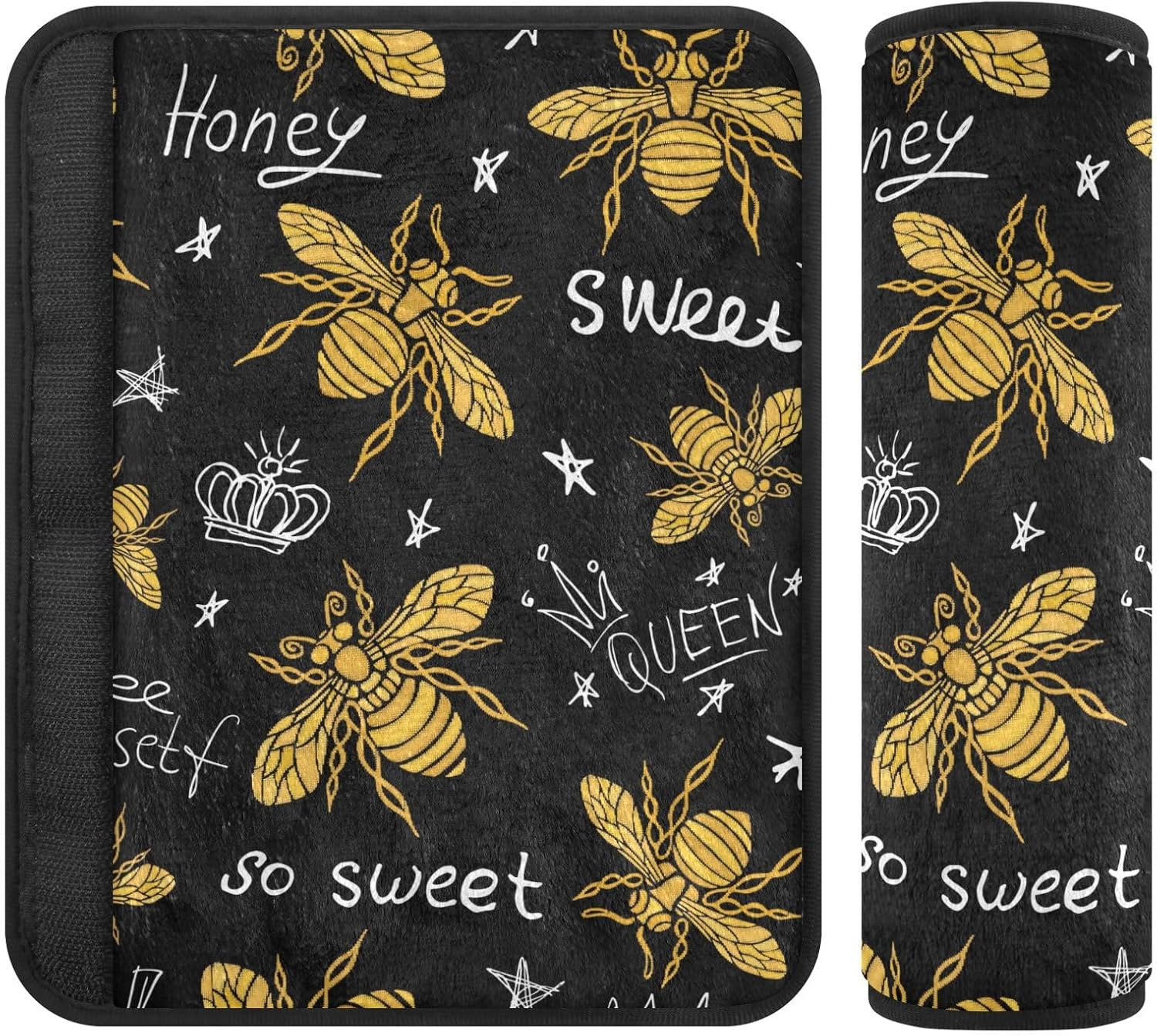 Black Cats at Night Soft Seatbelt Cover, Padded with Cotton, Shoulder Pads for Backpacks, Infant Car Seat Strap Covers