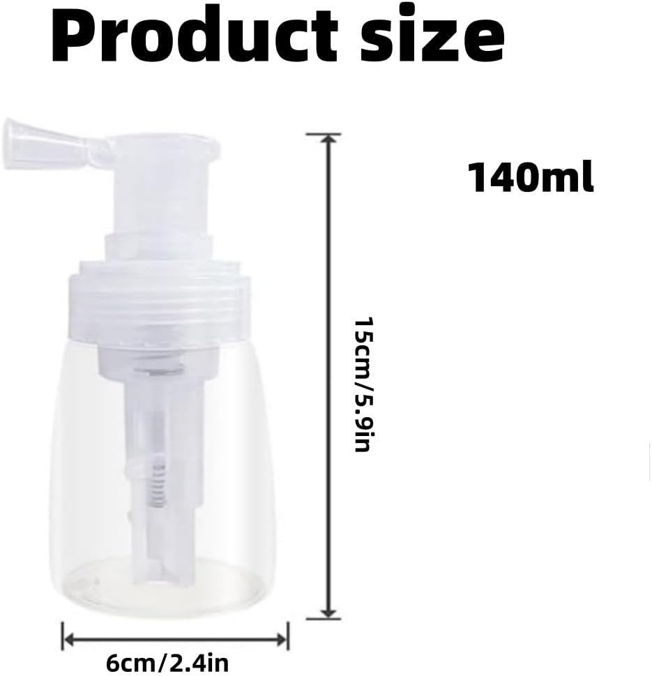 Fabselection Powder Spray Bottle, 2 Pcs Refillable Hair Fiber Applicator, Empty Dry Barber Powder Bottle,Powder Spray Bottle Refillable Containers for Hair Salon 140Ml image number 4