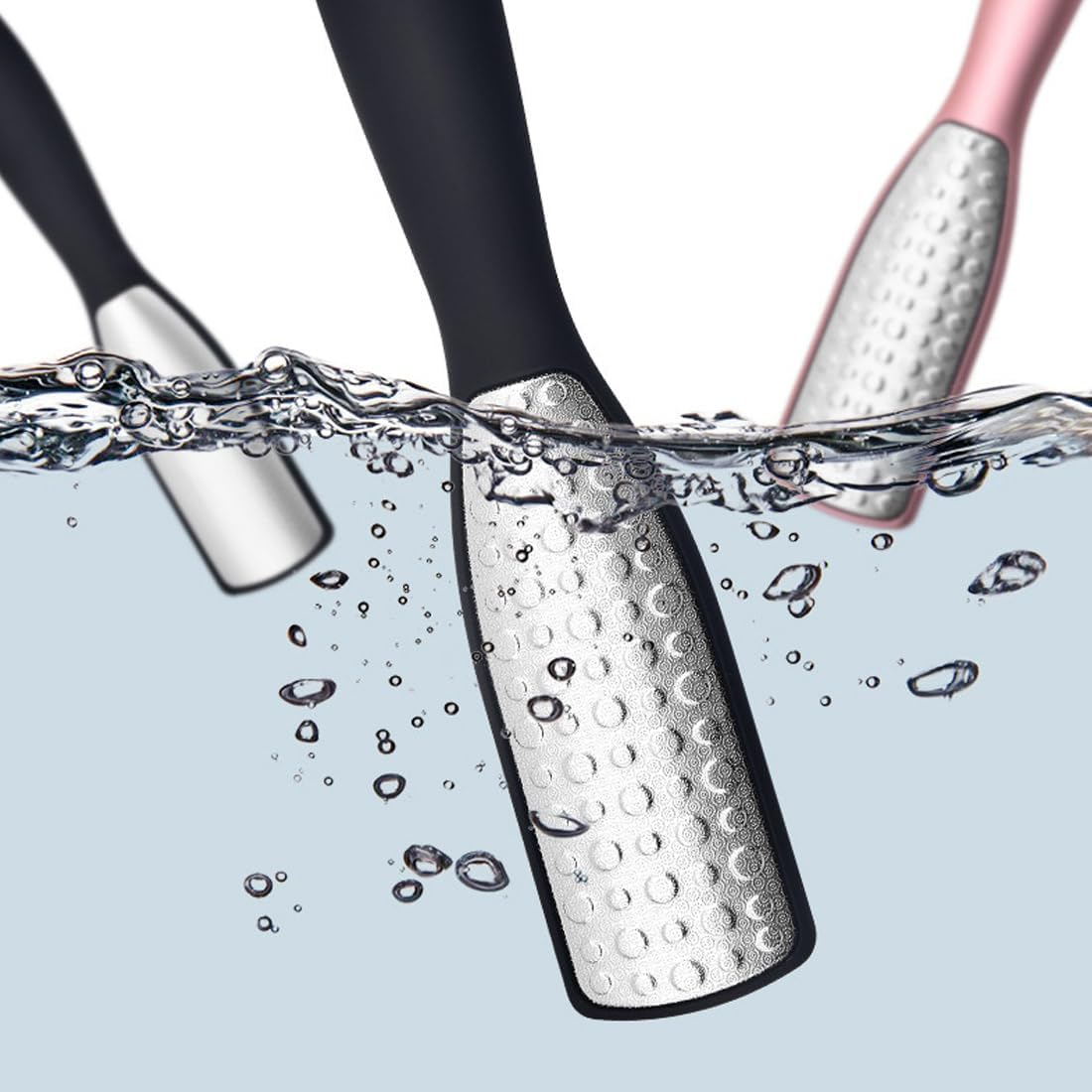 Double Sided Professional Foot Files, Stainless Steel Feet Callus Remover, Foot Rasp for Cracked Heel, Callus, Dry and Foot Corn Removal, Pedicure Feet Scrubber for Dead Skin (Black) image number 3