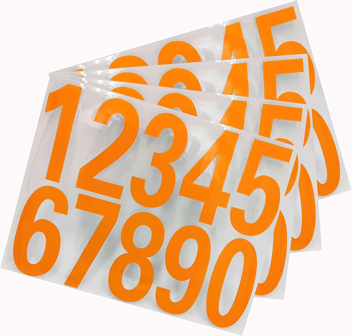Mailbox Numbers Reflective Stickers for Outside,4 Sets(0-9) Vinyl Numbers Decals for Letterbox Signs Windows House Door Racing Cars Trucks Home Business Address Numbers (1.38"X2.87", Yellow) image number 2