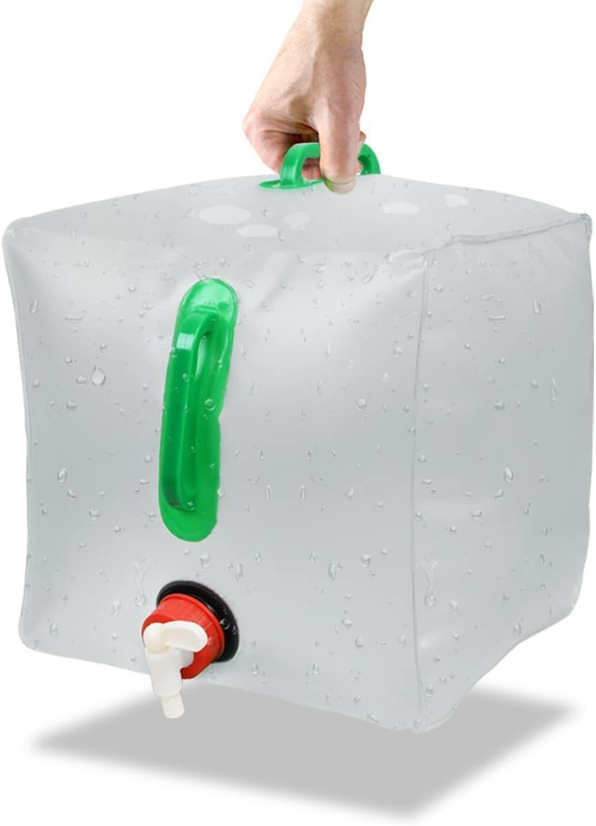 AIMALL Collapsible Water Container with Spigot, Portable Folding Water Carrier for Camping, PVC Material, Available in 1.32-5.28 Gallons image number 4