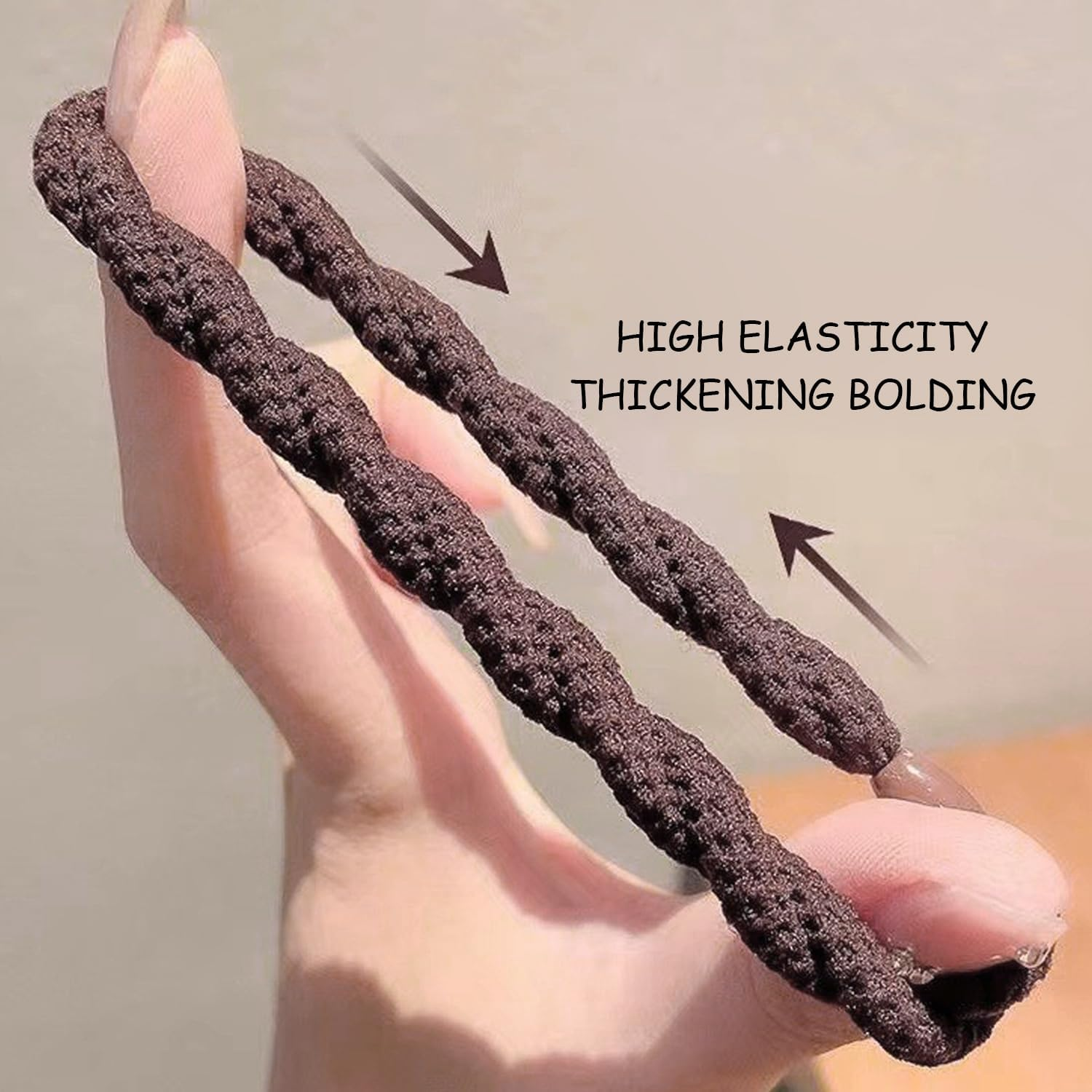 Pack of 24 Braided Twist Hair Bobbles, Fashionable and Simple Hair Ties, Ponytail Hair Bobbles, Elastic Hair Bobbles, Hair Fixing Hair Ties, Hair Accessories image number 1