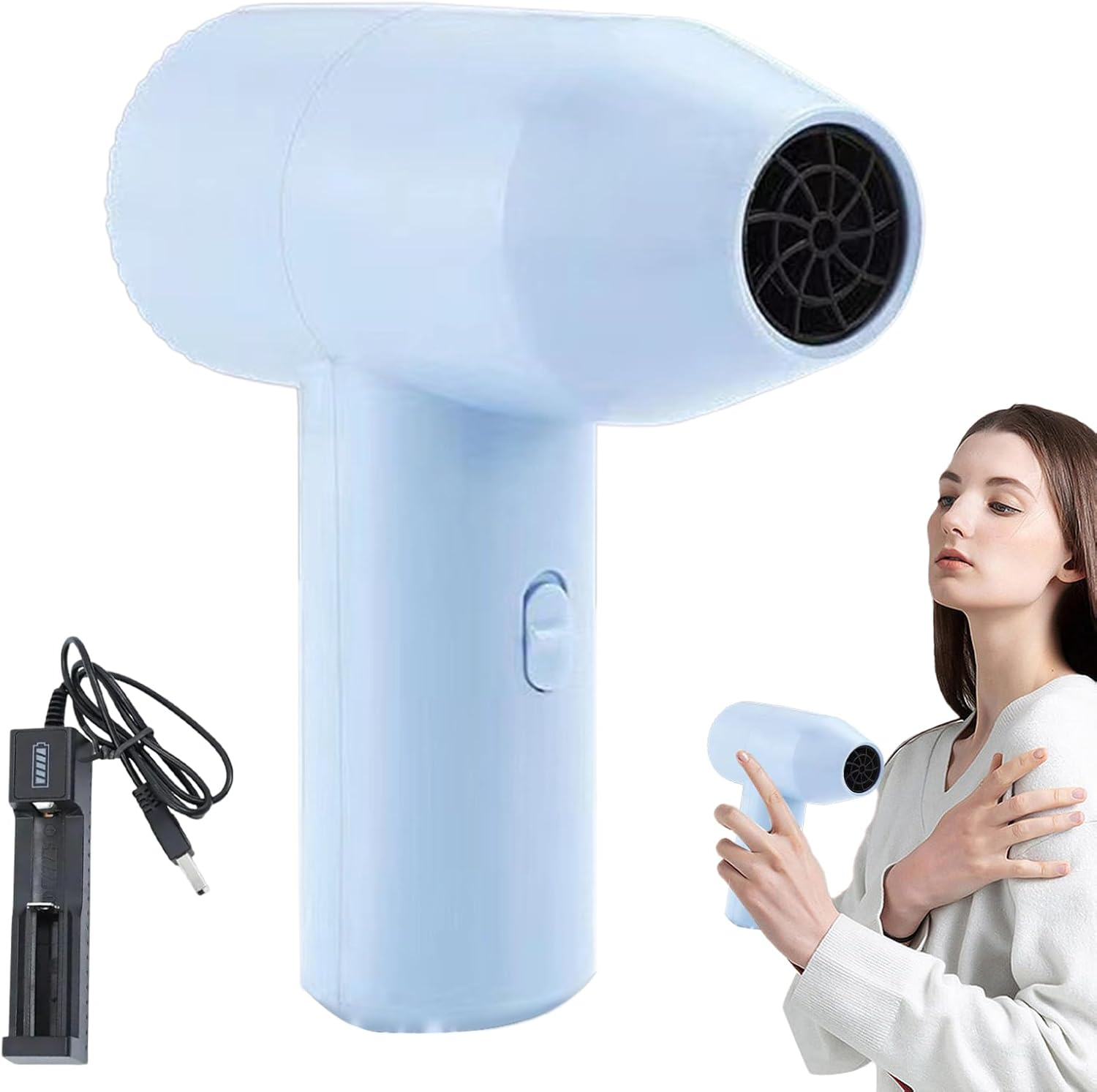 Art Blow Dryer for Painting,Portable Cordless Air Dryer for Watercolour, for Art Students and Artists, Fast Drying Hair Care Solution image number 5
