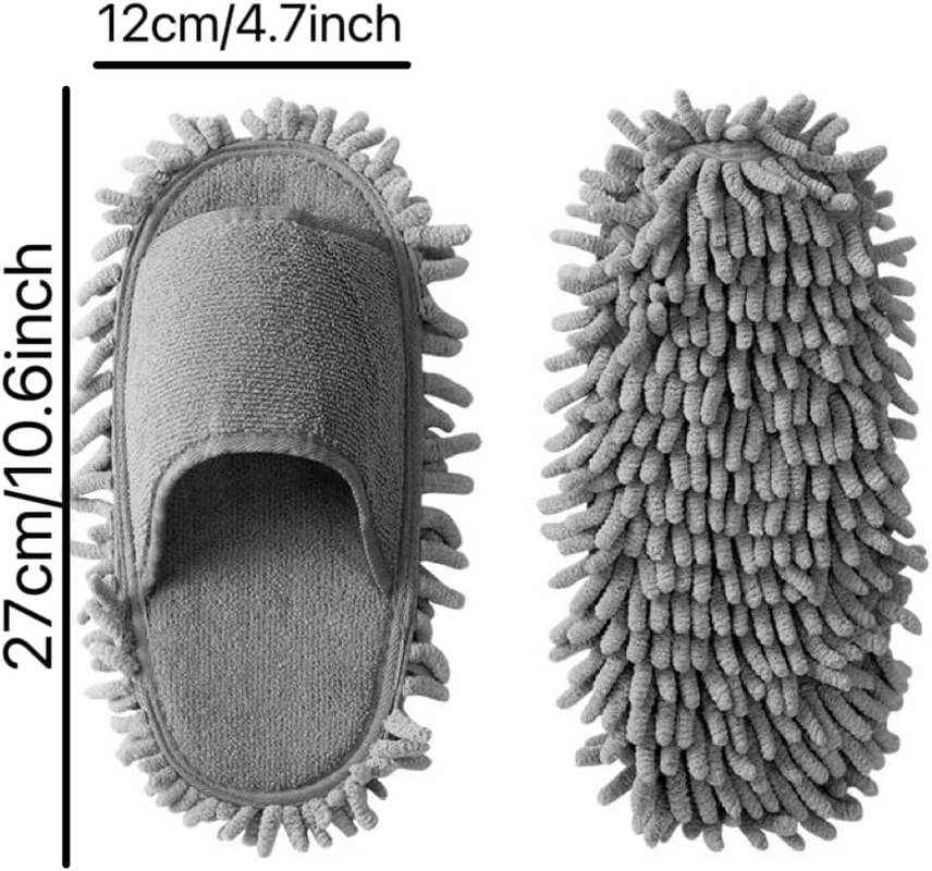 1 Pairs Microfiber Dust Cleaning Slipper Men and Women House Mop Washable Mopping Slippers Unisex Dusting for Floor Dust Dirt Cleaning Tool Supplies image number 5