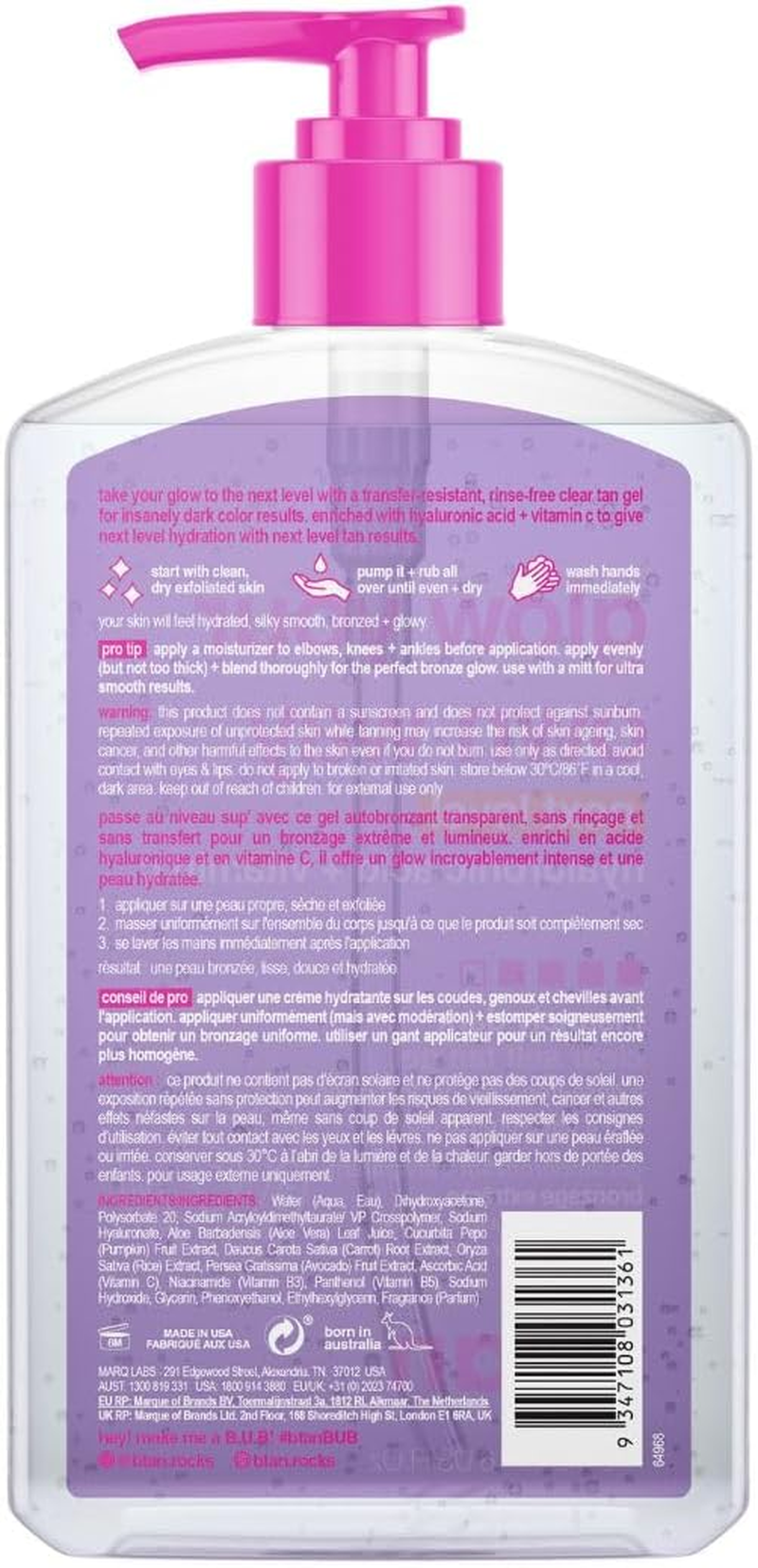 B.Tan Glow Your Own Way - Next Level Self Tan Gel for Women 16 Oz Gel image number 4