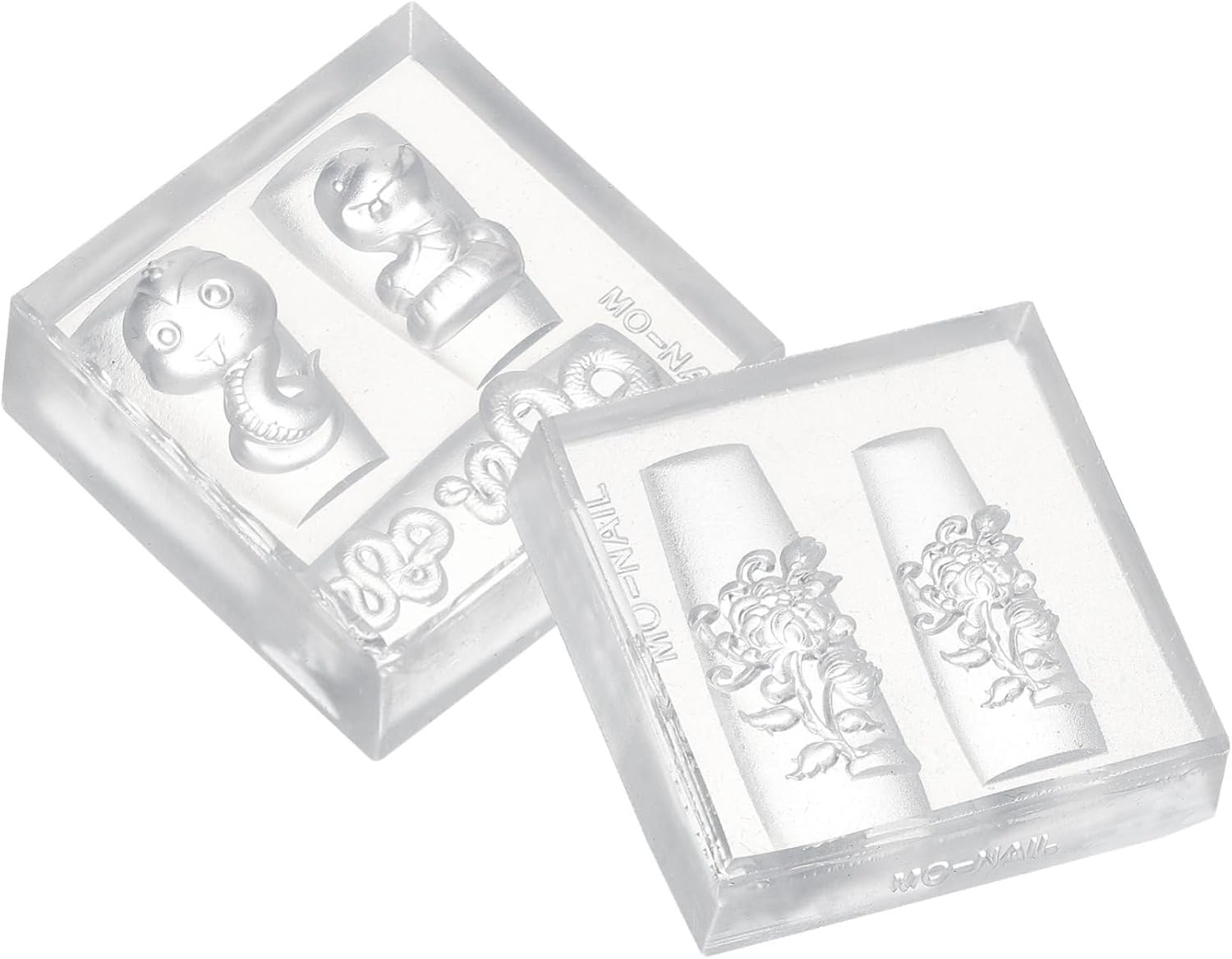 BIUDECO 2 Pcs Silicone Nail Decor Mold for Manicure Embossed Design Template for DIY Nail Decoration Versatile Unique Chinese Style Patterns image number 4