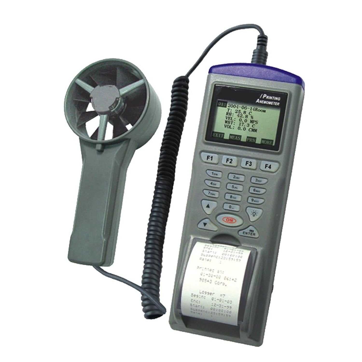 Anemometer Air Flow Meter Temperature and Humidity Tester Wet Bulb Datalogger Temperature Recorder image number 5