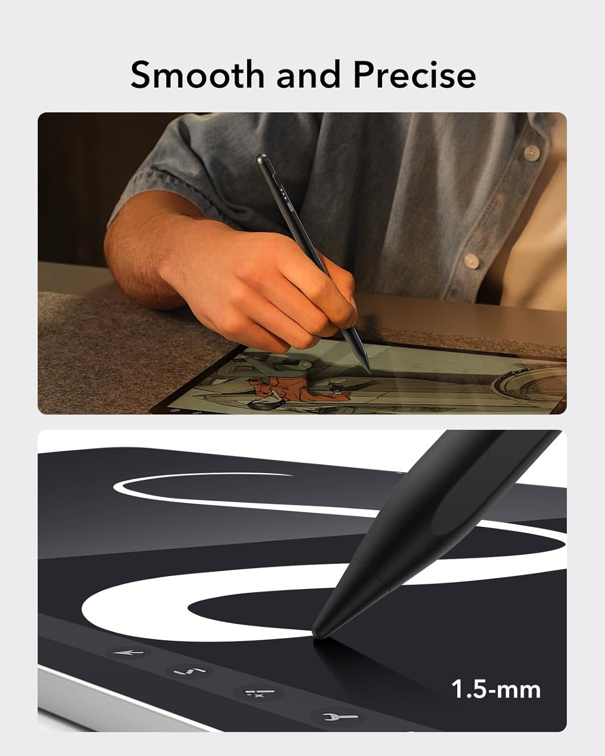 ESR Pencil (1St Generation) for Ipad 2018-2025, Tilt Sensitivity, Palm Rejection, Compatible with Ipad 11Th(A16)/10Th Generation,Air 11"/13", Pro 11"/12.9"/13",Mini 6/5, Black - Pink image number 6