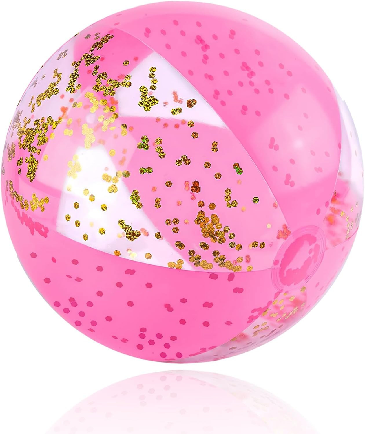 Large Inflatable Water Ball, 20 Inch Glitter Inflatable Ball, Children'S Water Balls, Inflatable Glitter Water Balls, for Summer Outdoor Activities, Water Games, Swimming Pool, Beach Party (Gold Dust) image number 1