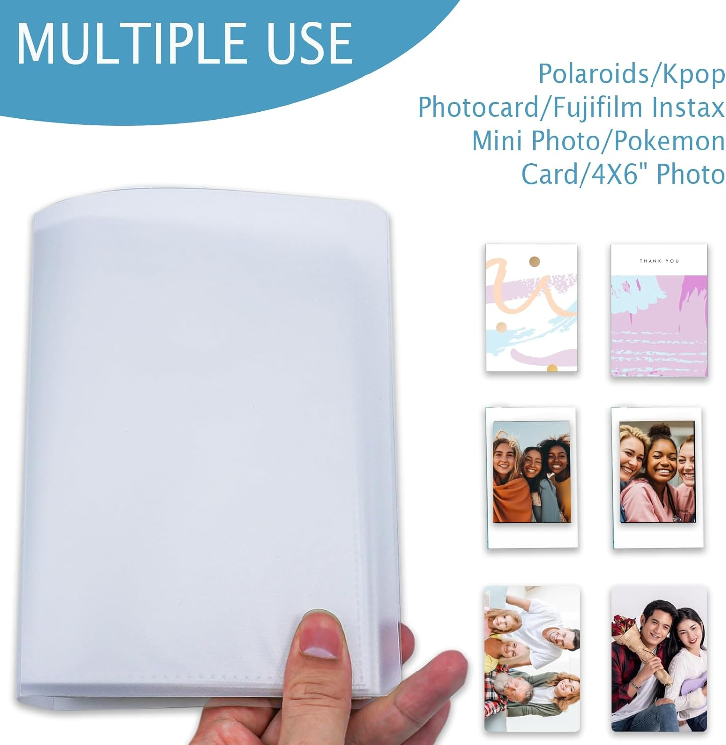 2-Pack of 4X6 Inch Small Photo Albums with Clear Covers - Each Holds 100 Photos image number 4