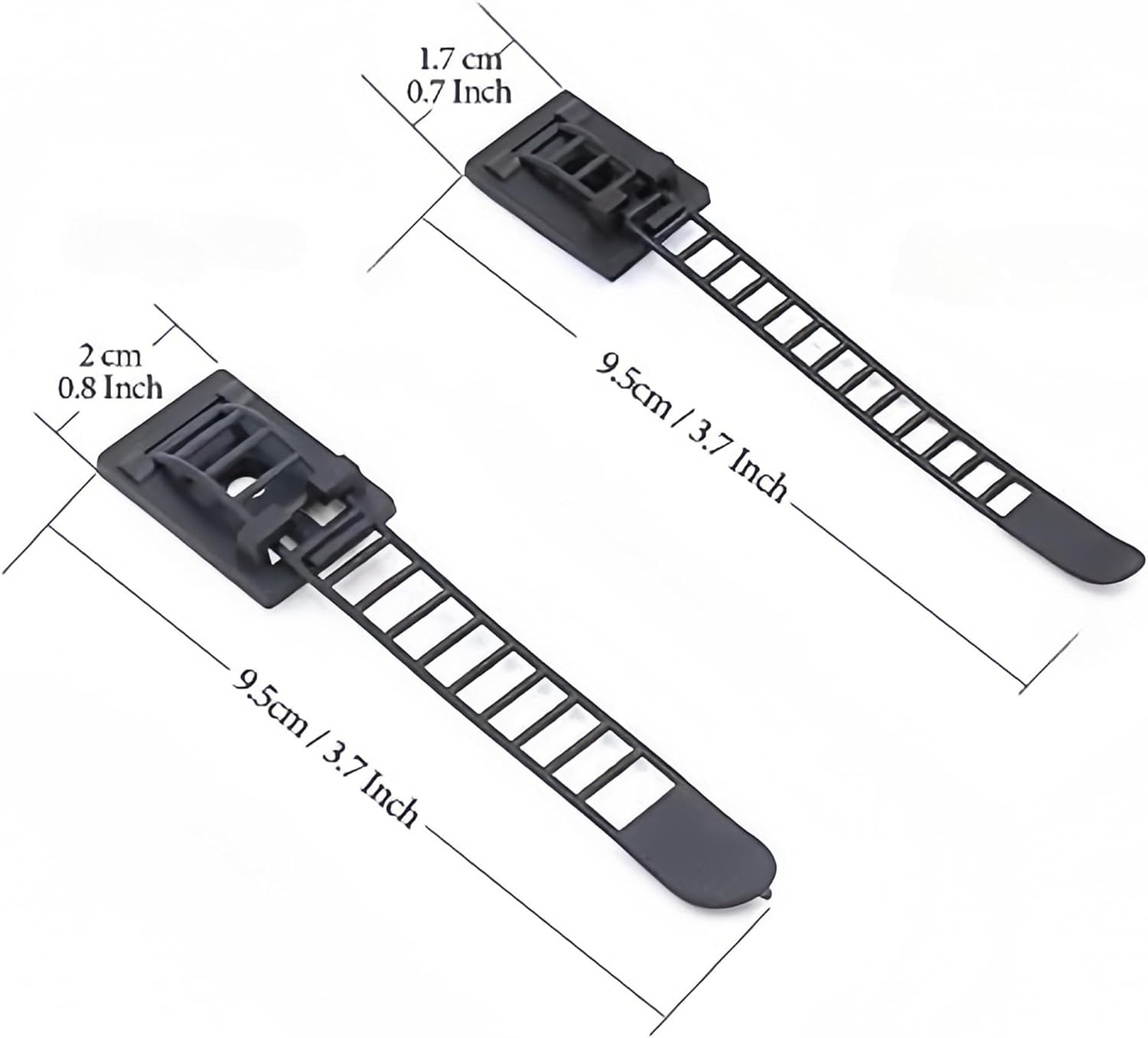 Clearhill 50Pcs 0.97In Width White Adjustable Self-Adhesive Cable Straps -Cord Clamps for Wire Management &ndash; Reusable Cable Ties for Home, Office, Car, and More image number 5
