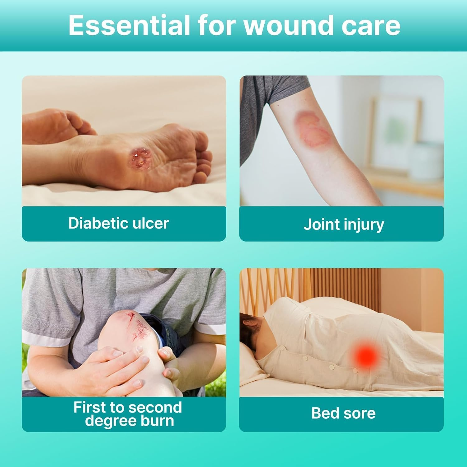 Dimora Hydrocolloid Dressing 10 Pack (7.5Cm X 7.5Cm) | Extra Strong Adhesive Waterproof Blister Plasters for Feet, Heel & Joints | Wound Care for Burns, Bedsores, Acne, Cuts | Fast Healing Gel Bandages