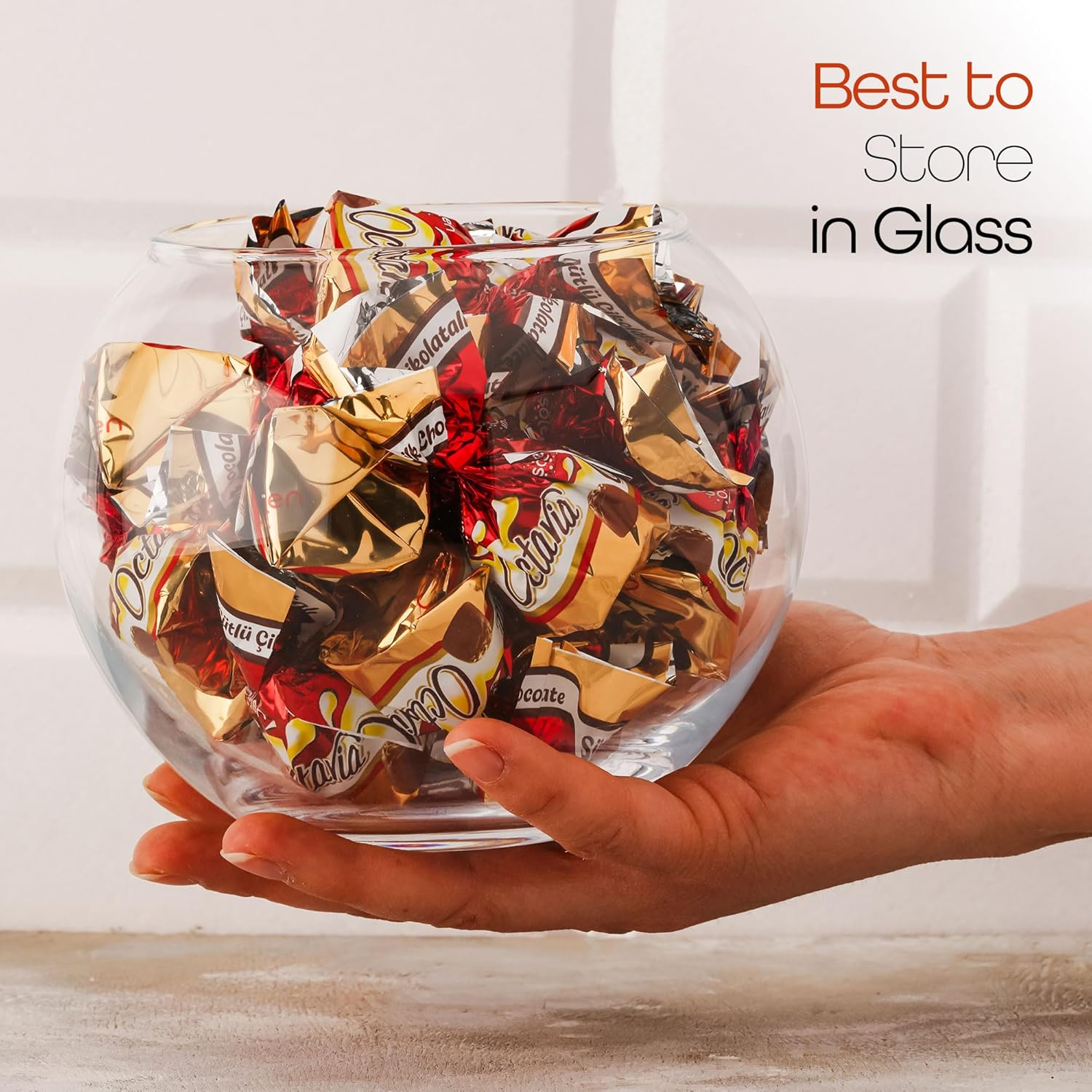 Glass Bubble Vase, Width Glass Fish Bowl Vase, Bubble Bowl Vase for Terrarium and Flower Vase