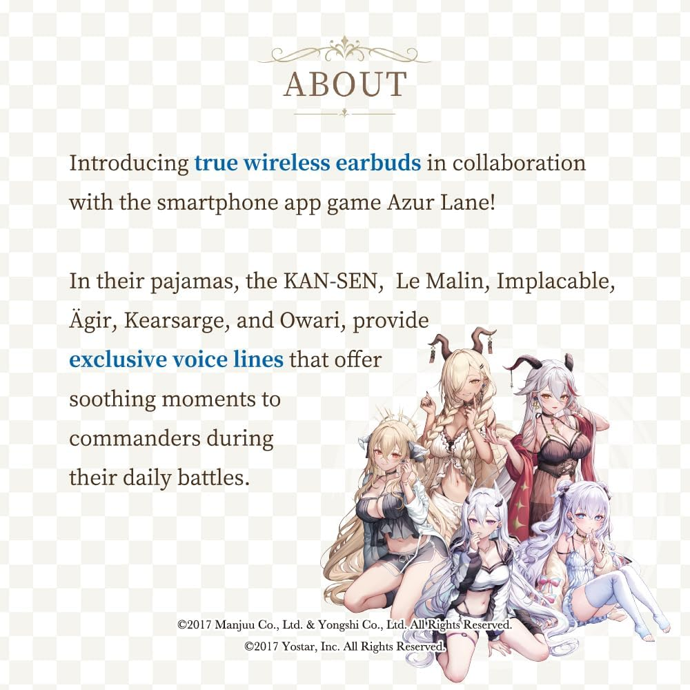 AVIOT TE-V1R-AZL Azur Lane Collaboration Wireless Earbuds, Special Package, Design, English & Japanese Special Voice, Adaptive Noise Cancelling, Wireless Charging Case, Bluetooth 5.3 image number 2