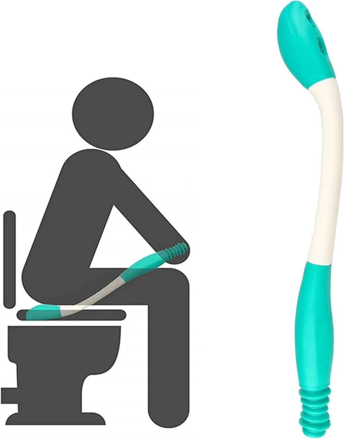 Toilet Aid Self Wipe, Long Reach Comfort Wipe Tool for Seniors, Non-Slip Toilet Aide for Wiping Bottom, CRFY image number 3