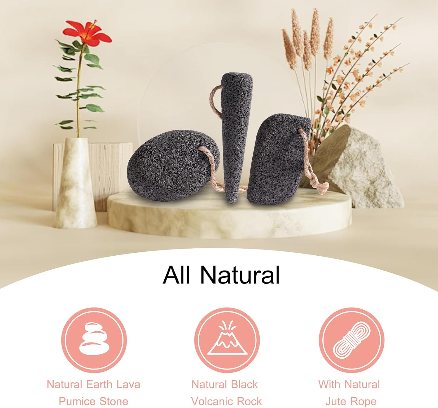 SAMEBUTECO Natural Volcanic Pumice Stone for Feet Pumice Cleaning Stone for Sole of the Foot,Edges of the Foot,Toe Seams Deep Clean,Foot Scrubber for Dead Skin Remover 3 Shapes image number 6