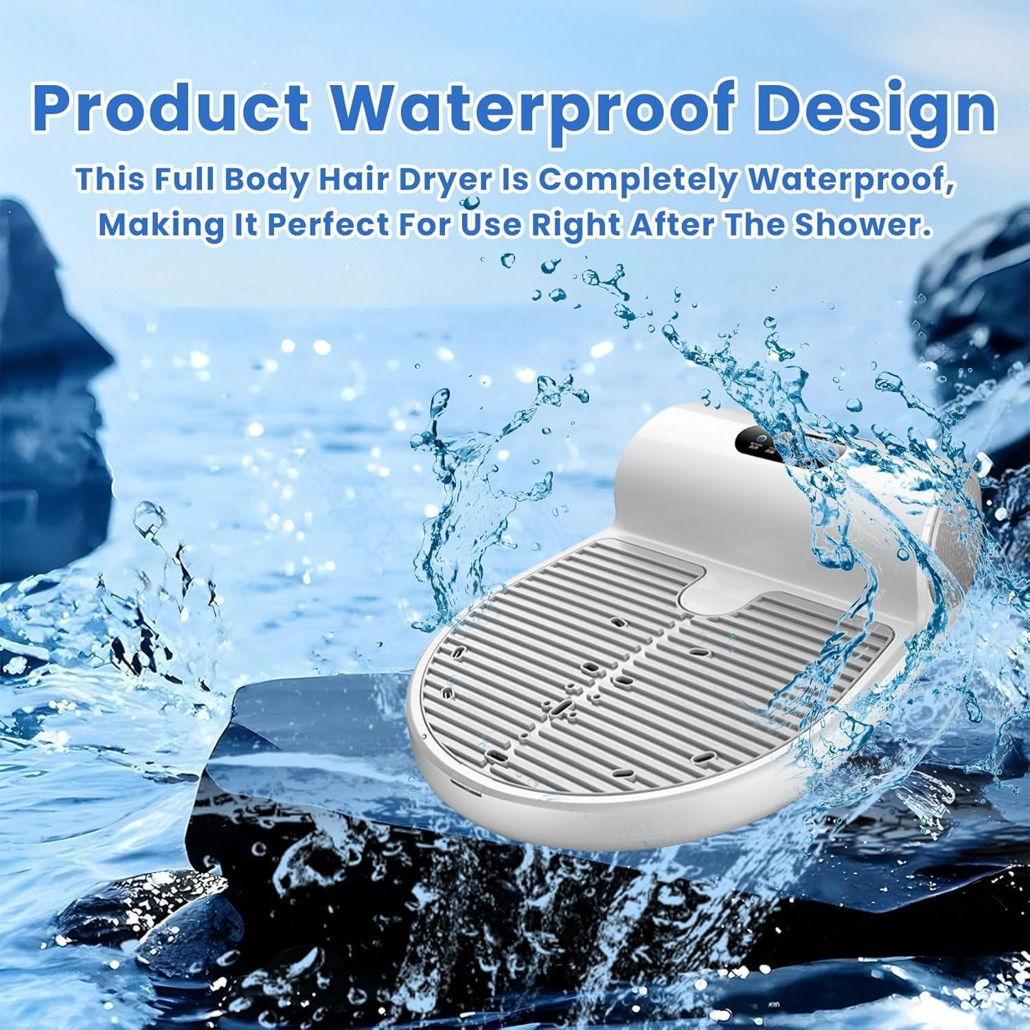 Body Refresher Machine, Body Refresher Cooling Machine, Full Bodys Dryer for after Shower, Touch in Control Bodies Heater Blow Dryer, Waterproof Non-Slip, Adjustable Speed (With Scale) image number 2