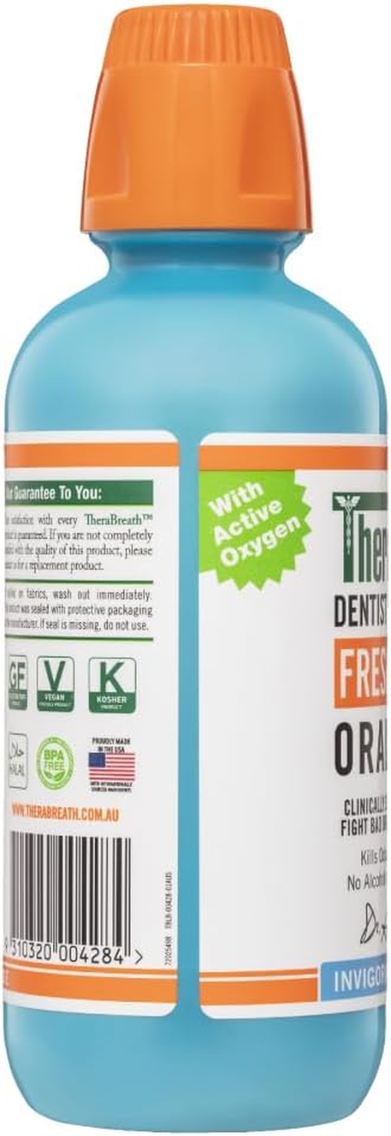 Therabreath Fresh Breath Oral Rinse Invigorating ICY Mint Flavor 16 Fl Oz 473 Ml image number 2