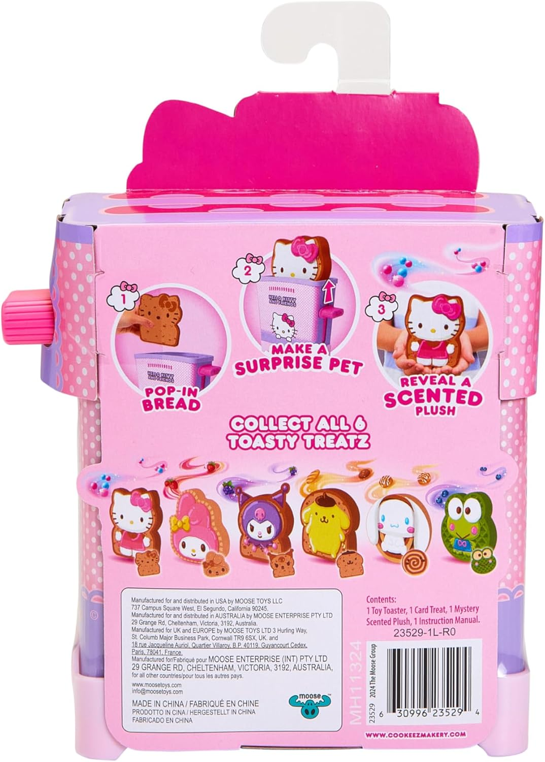 Cookeez Makery Hello Kitty&reg; and Friends Toasty Treatz Toaster with Scented Plush | Make a Soft and Squishy Surprise Plush Friend | Pop-In-Bread and See a Surprise Plush Pop Up image number 6
