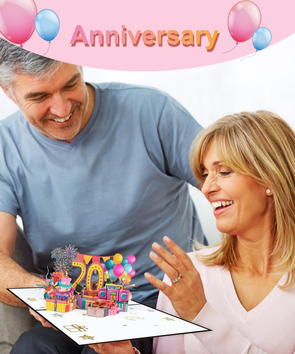 Magic Ants Birthday Card Pop up Card with Envelope for Women Men Girlfriend Friends Family (20) image number 1