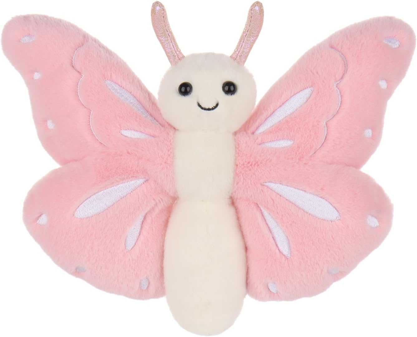 Apricot Lamb Butterfly-Pink Stuffed Animals for Kids, Soft Cute Plush Toys for Baby Girl and Boy, Fluffy Butterfly-Pink 7.5 Inches