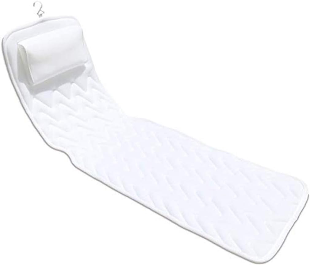 Full Body Spa Bath Pillow Cushion, Bathtub Cushion Mattress with 10 Large Non Slip Suction Cups, Comfort Head Rest and Back & Tailbone Support image number 2