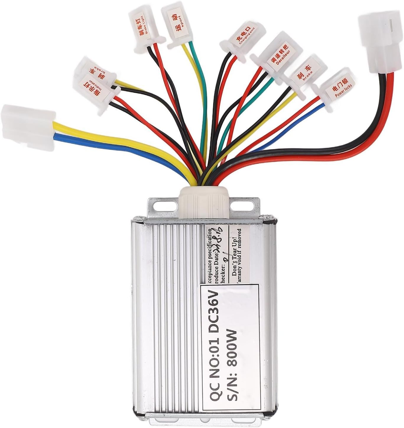 Brushless Controller, 36V 800W Aluminium Alloy Housing E Bike Brushless Motor Controller for Electric Scooter, High Temperature Resistant Wire Brushed Controller image number 6