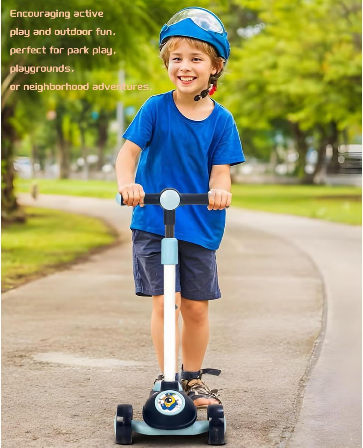 Xcjump 4 in 1 Convertible Kick Scooter for Kids Scooter 3 Wheels Foldable Scooter Tricycle image number 2