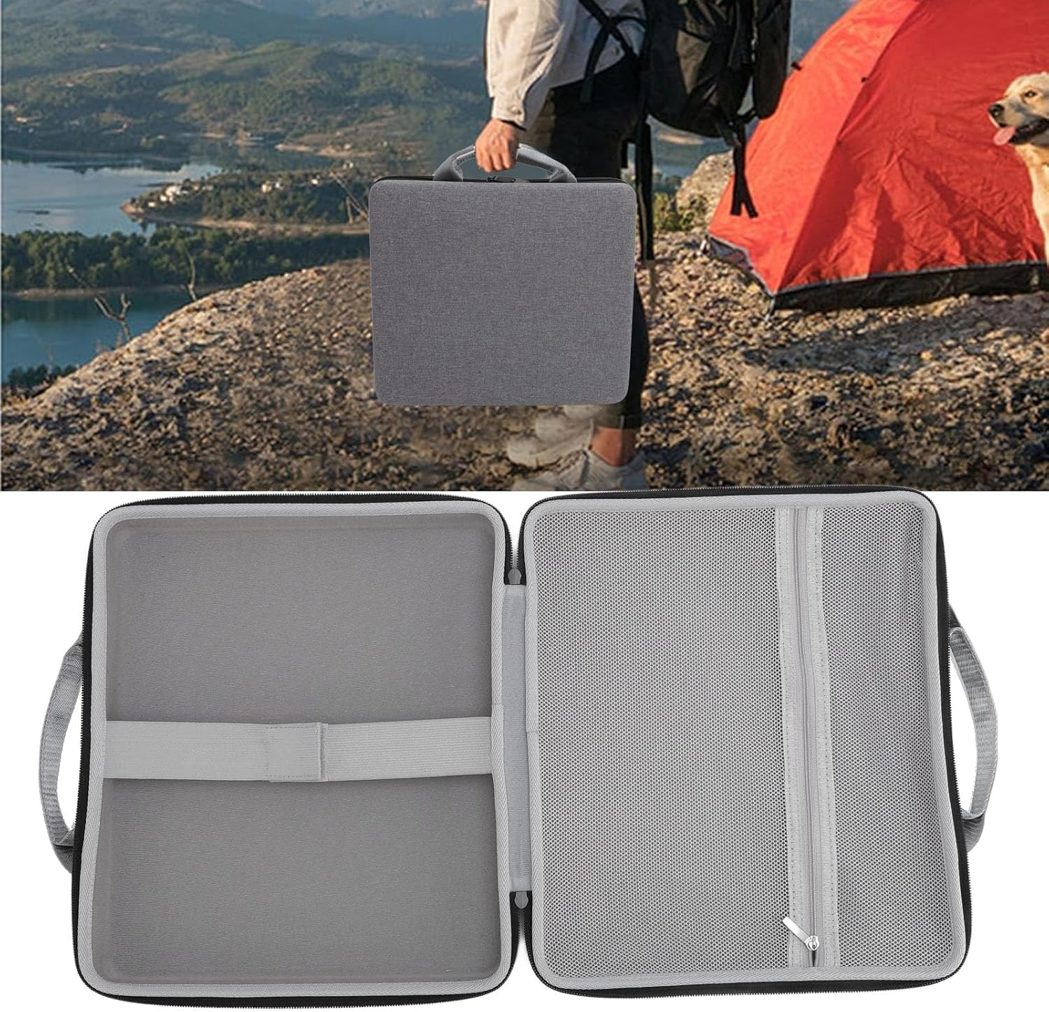 Mini Case, Travel Case for Mini, Sturdy Briefcase for Mini Starlink, Mini Travel Bag with Dual Layer Customizable Shock-Absorbing Foam Interior For image number 3