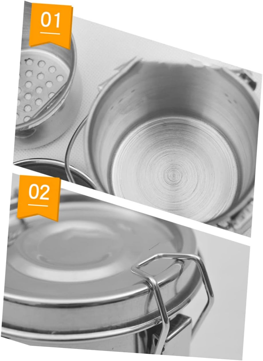 OHPHCALL Brush Washing Bucket with Cover Portable Double-Layer Paint Brush Washer for Art Activities for Beginners image number 2