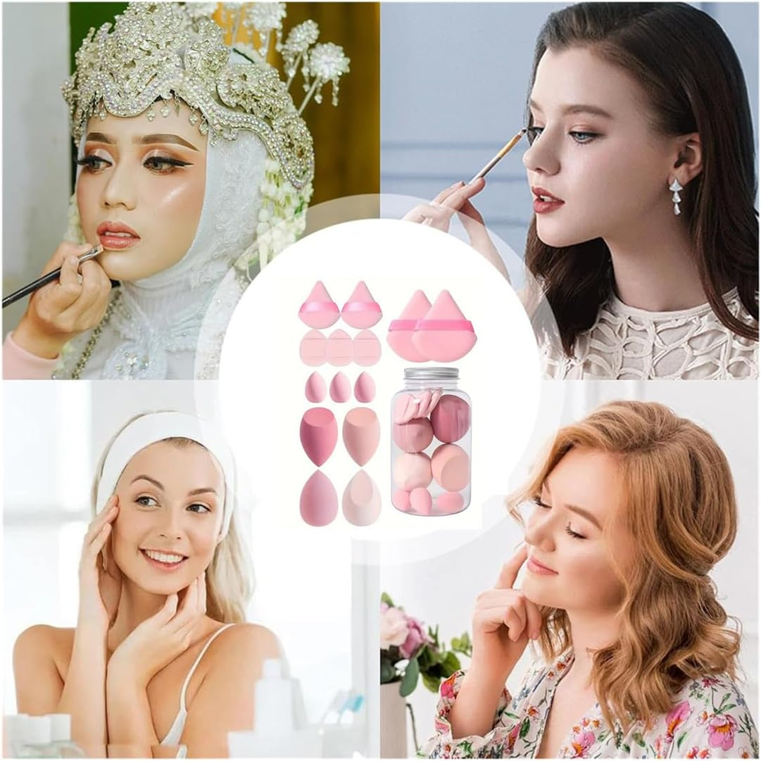 14 Pcs Makeup Sponge & Powder Puff Set/Bulk | Professional Beauty Blender Collection for Liquid, Cream, Foundation, and Powder image number 2