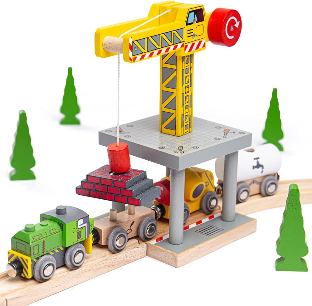 Bigjigs Rail Magnetic Big Yellow Crane - Other Major Wooden Rail Brands Are Compatible image number 6