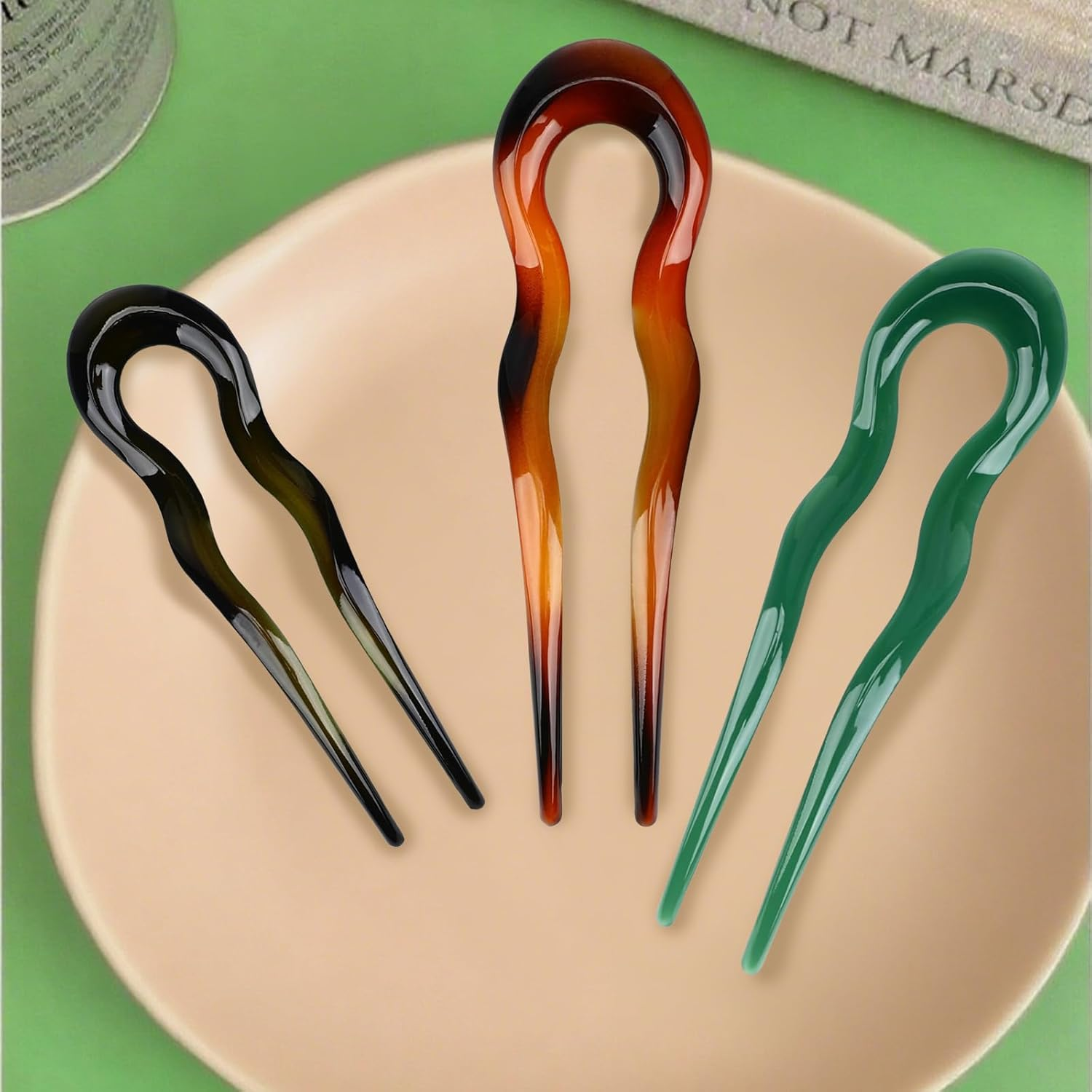 Zvorgath 5 Pcs Banana Hair Clips - Comb Hair Grips for Women and Girls, Tortoiseshell Hair Banana Combs Ponytail Holder for Thick Hair image number 2