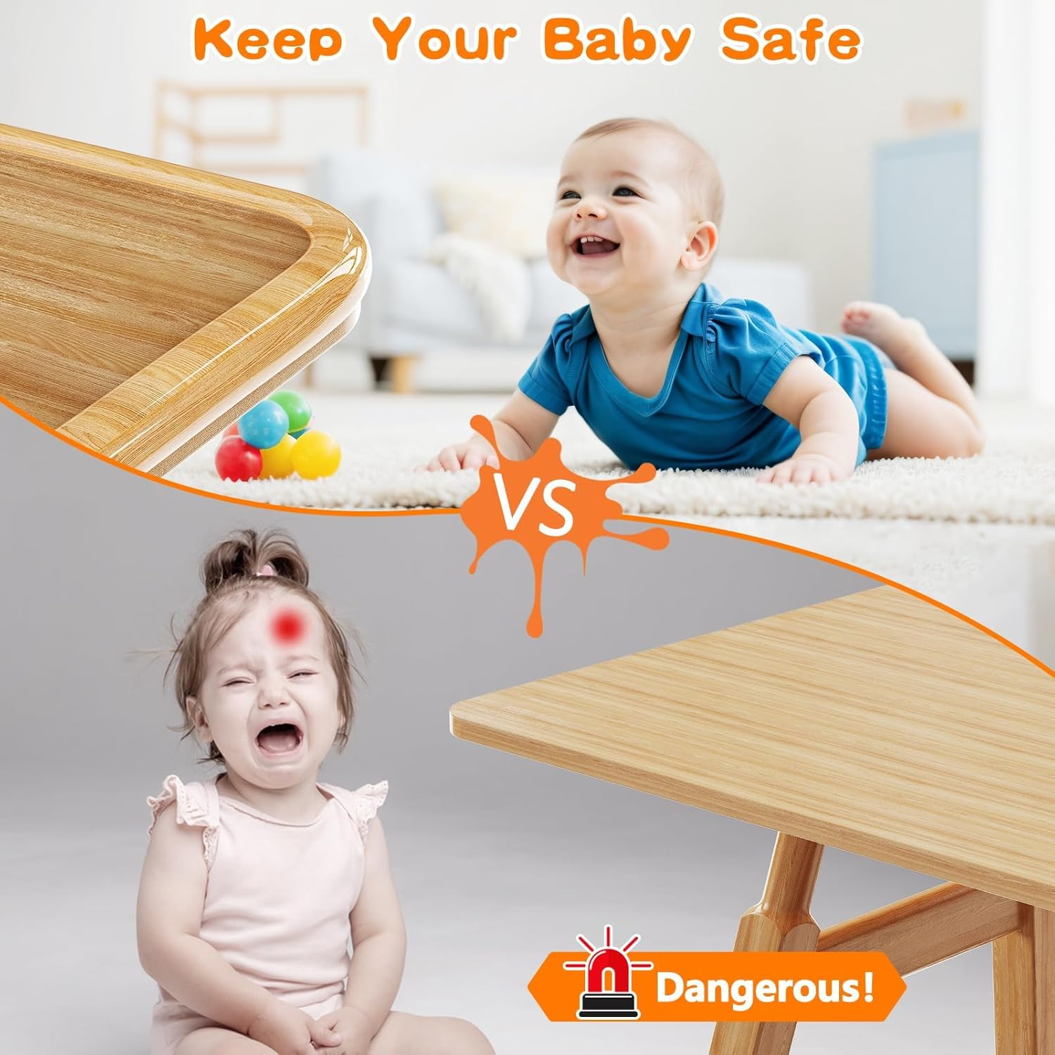 Corner Protectors Transparent, 16.5Ft Furniture Table Edge Protectors Soft Silicone Bumper Strip with Strong Adhesive Tape for for Cabinets, Tables, Drawers, Household Appliances （16.15Mm*15Mm Wide） image number 3