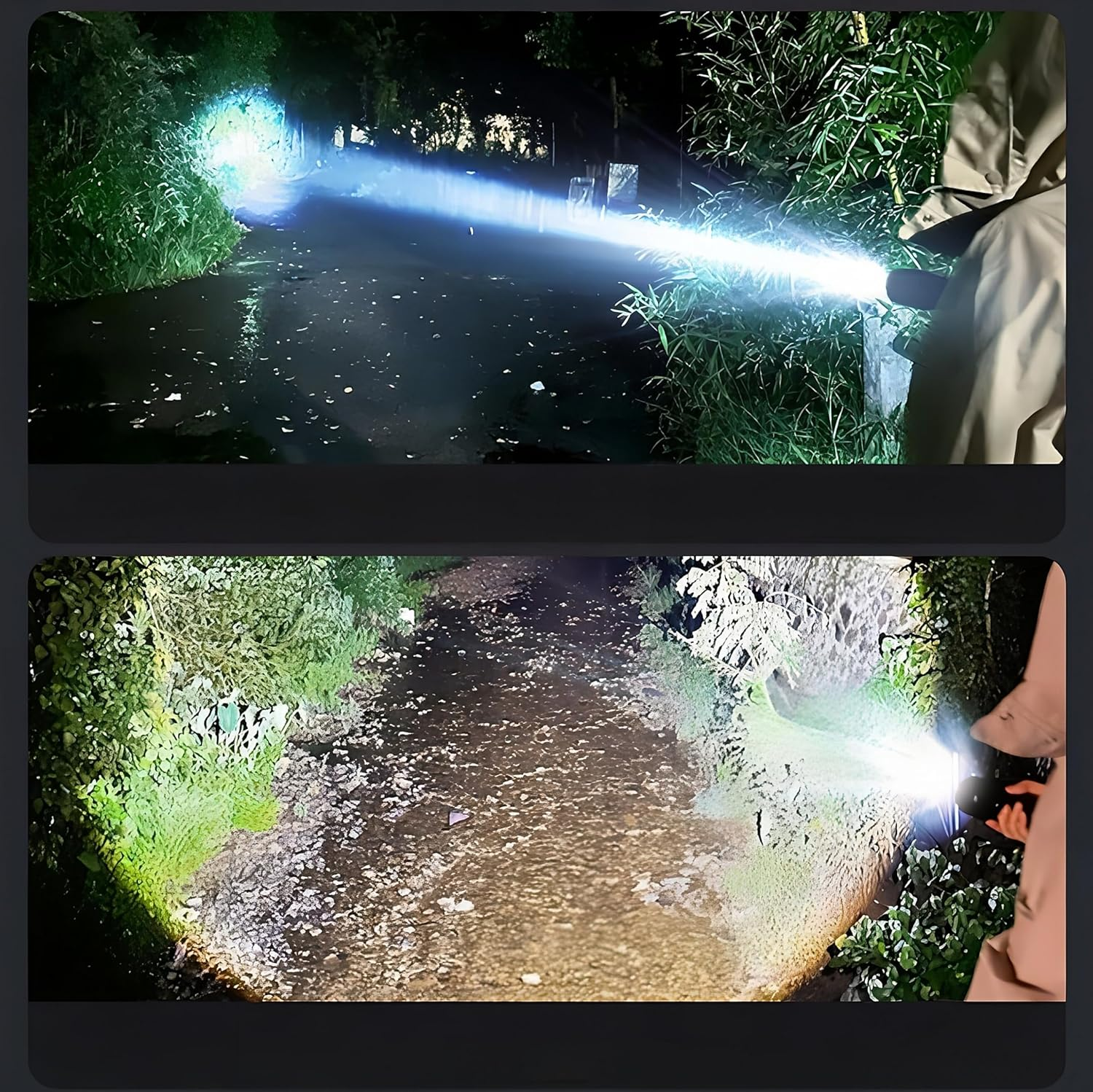 Milkystreet Tip: LED Torch with Zoom, COB Side Light, Extremely Bright, Aluminium, Integrated Battery, USB-C Rechargeable for Outdoor, Hiking, Camping or at Home as an Emergency Light image number 2