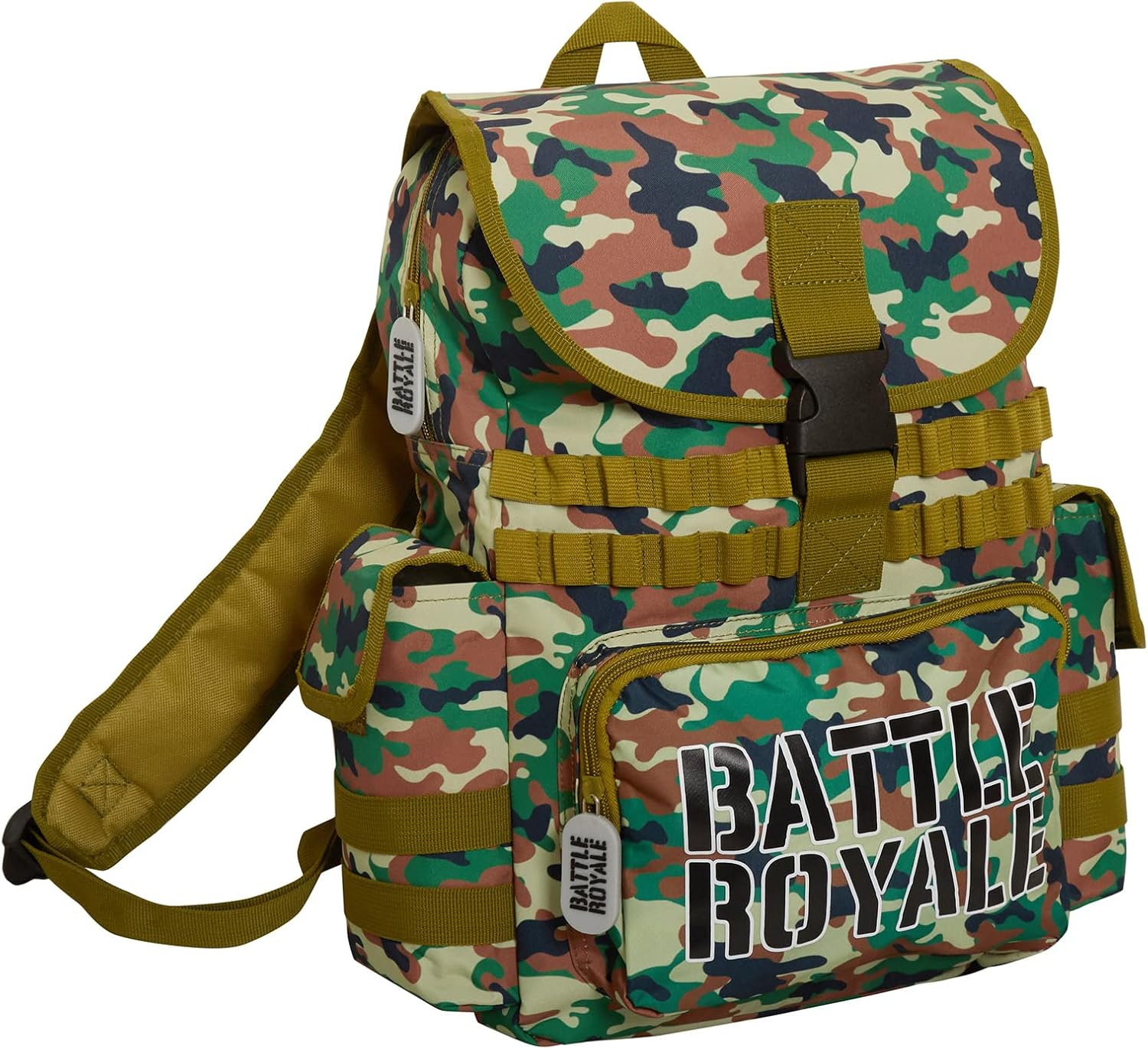Battle Royale Official Backpack for Back to School Boys Large Camouflage Rucksack Camping Scoutts and Cubbs Kids Travel Back to School Gaming Bag with Bottle Holders Gamer Satchel Duffle Bag image number 5