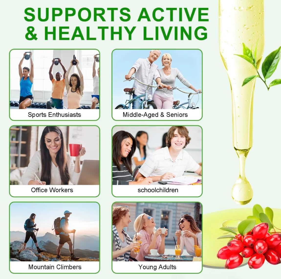 Berberine Liquid Drops 1500Mg &ndash; Plant-Based 10-In-1 Herbal Formula with Ceylon Cinnamon, Bitter Melon & Green Tea &ndash; Vegan, Non-Gmo, Gluten-Free &ndash; 60Ml Daily Wellness Supplement image number 4