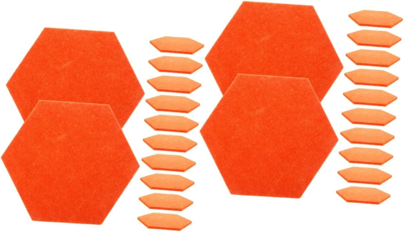 Tofficu 36Pcs Versatile Felt Mat for Classroom Office Notice Board Decorative Bulletin Board in Multi-Colors