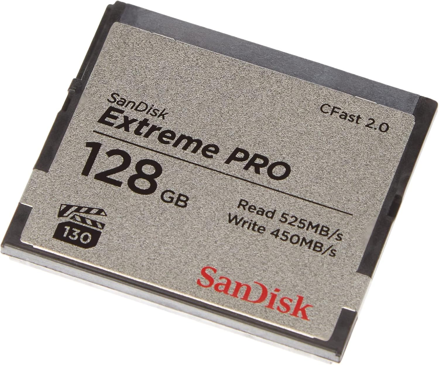 Sandisk Extreme Pro Cfast 2.0, CFSP 256GB, VPG130, 525Mb/S R, 450Mb/S W, 4X6, Lifetime Limited, Silver (SDCFSP-256G-G46D) image number 2