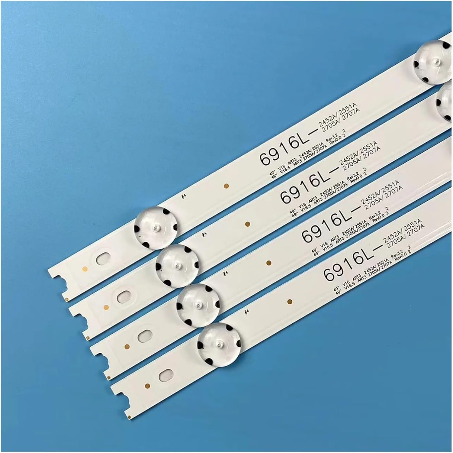 8 Pcs/Set LED Backlight Strip for 49Inch TV 49UH603V 49UH620V LC490DGE 6916L-2705A 6916L-2706A 6916L-2707A 6916L-2708A (Size : 1 Set) image number 1