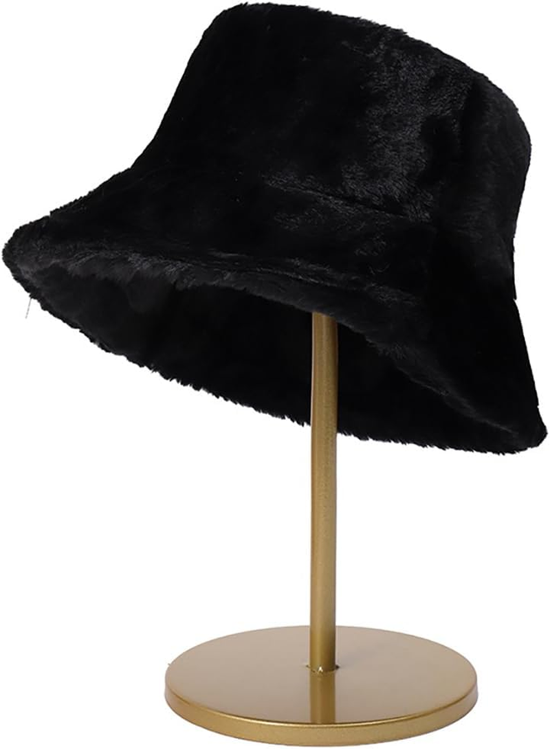 XYIYI Furry Bucket Hat Fluffy Winter Warmer Fisherman Cap for Women image number 2