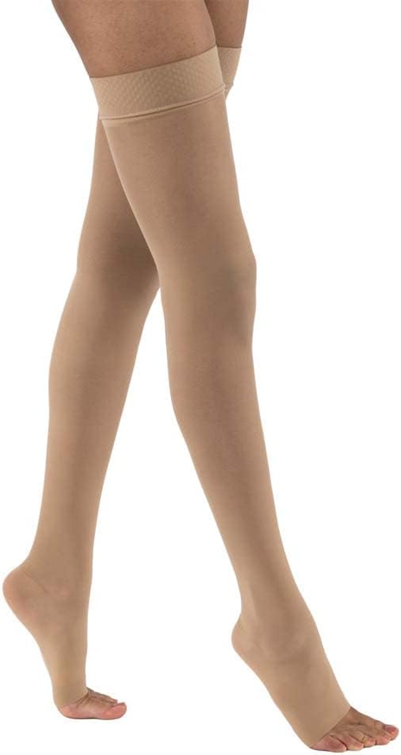 JOBST Ultrasheer Compression Stockings, 15-20 Mmhg, Thigh High, Silicone Dot Band, Open Toe