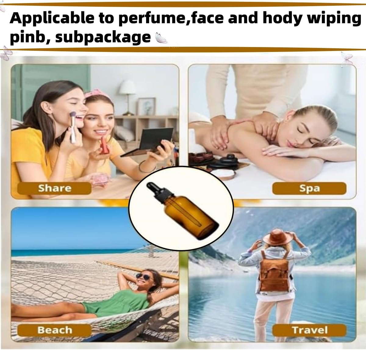 6PCS Amber Glass Eyedropper Bottles, Glass Bottle Reagent Eye Dropper, Essential Oil Aroma Dropper and Travel Bottle (10Ml)