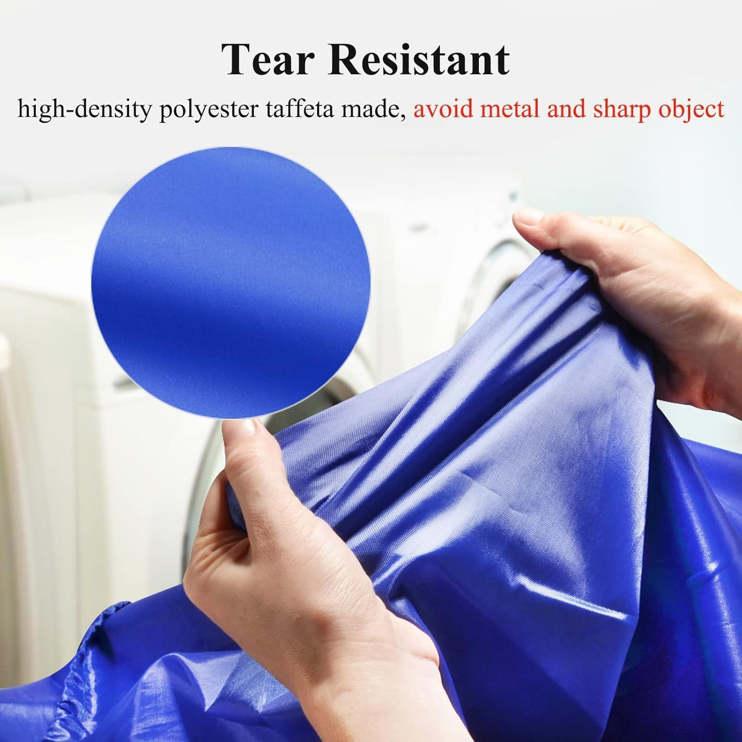 Tear-Resistant Large Laundry Bag with Drawstring, 27 X 35Inches，Royal Blue，For Travel and Storage image number 3