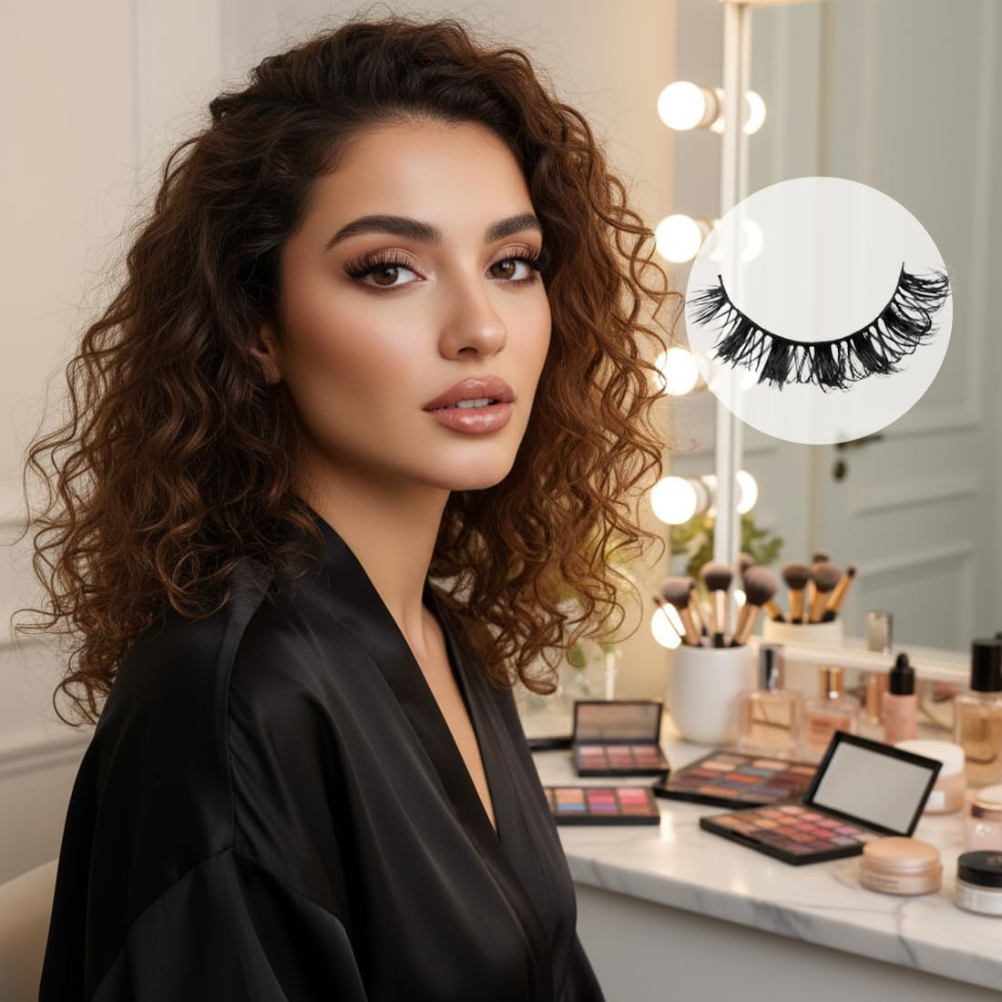 False Eyelashes Fluffy Lashes Strips Fake Eyelashes Natural Look Wispy Russian Lashes Extensions 10 Pairs